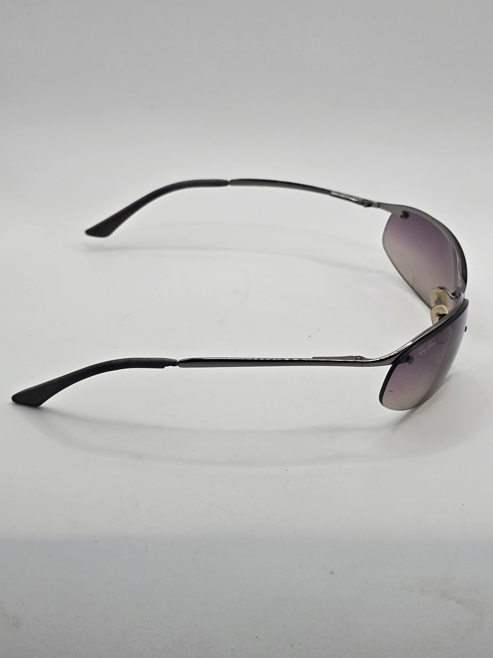 Ray Ban Gradient Purple Rimless Sunglasses - Picture 5 of 8